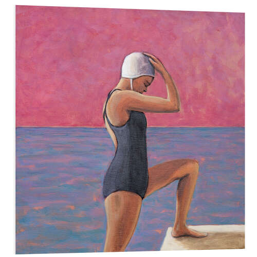 Cuadro de PVC Magenta Swimmer