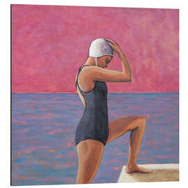 Magnettafel Magenta Schwimmerin