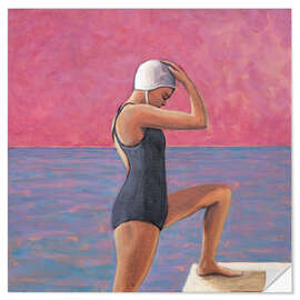 Vinilo para la pared Magenta Swimmer - Sarah Morrissette