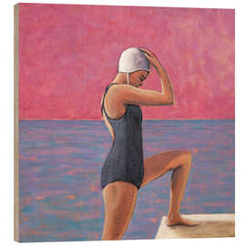 Obraz na drewnie Magenta Swimmer - Sarah Morrissette