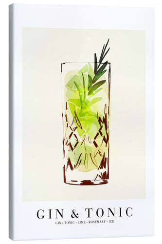 Canvas print Gin and Tonic