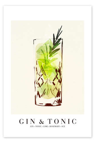 Póster Gin and Tonic