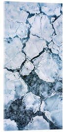 Tableau en verre acrylique Aerial photo of ice floes off Greenland - Christian Müringer