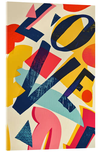 Obraz na szkle akrylowym Abstract Typographic Love