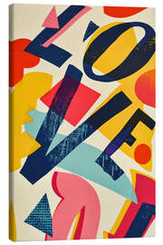 Leinwandbild Abstrakte Typografische Liebe