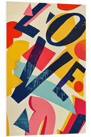 Foam board print Abstract Typographic Love