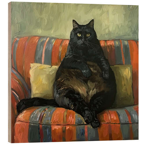 Wood print The Fat Cat II