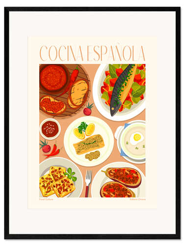 Framed art print Comida Tradicional - Cocina Española