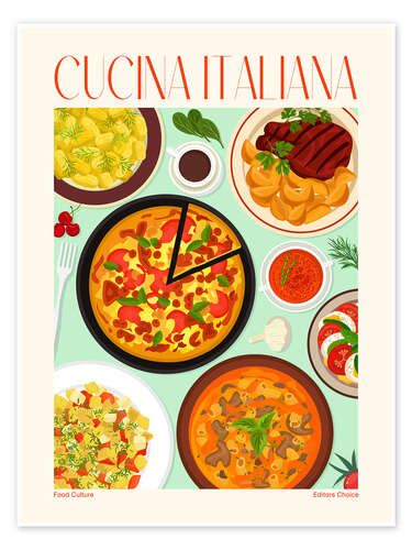 Poster Piatti Tradizionali - Cucina Italiana