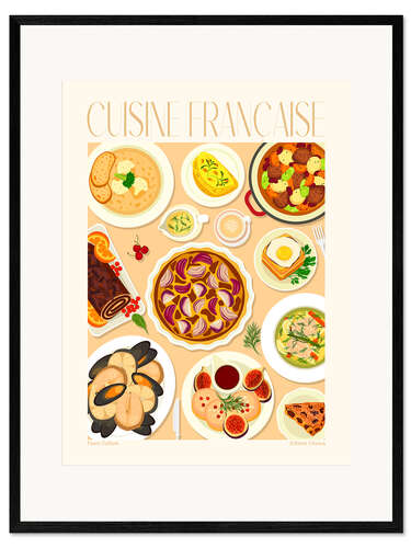 Framed art print Plats Traditionnels - Cuisine Française