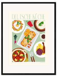 Gerahmter Kunstdruck Traditionelle Gerichte - Deutsche Küche
