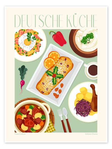 Poster Traditionelle Gerichte - Deutsche Küche