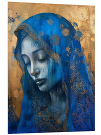 Tableau en PVC Portrait of a woman with a veil