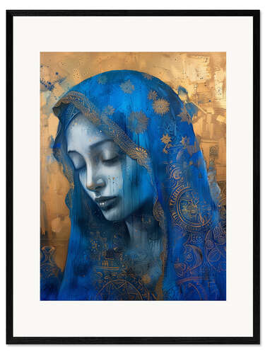 Framed art print Portrait of a woman with a veil