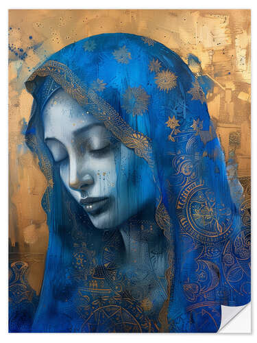 Wall sticker Portrait of a woman with a veil