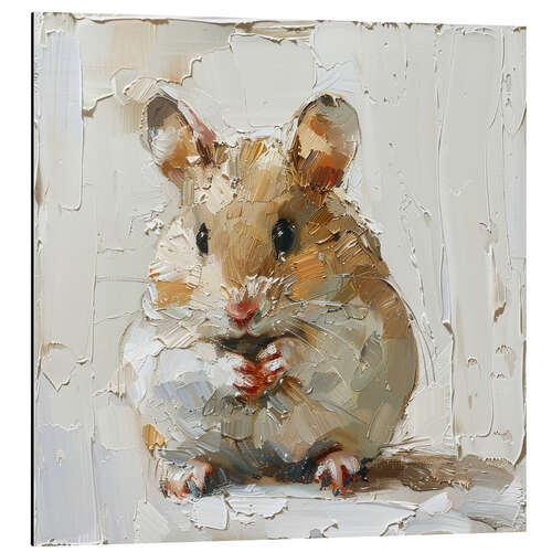 Aluminium print Cute little hamster