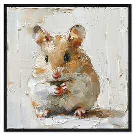 Gerahmter Kunstdruck Süßer kleiner Hamster