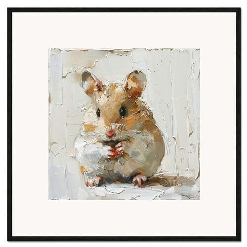 Ingelijste kunstdruk Cute little hamster