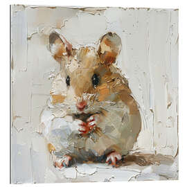 Stampa su plexi-alluminio Cute little hamster