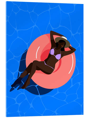 Quadro em acrílico Pool girl, pink