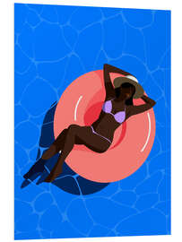 Foam board print Pool girl, pink