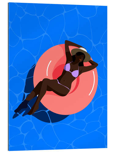 Gallery print Pool girl, pink