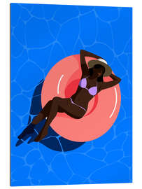 Gallery print Pool girl, pink