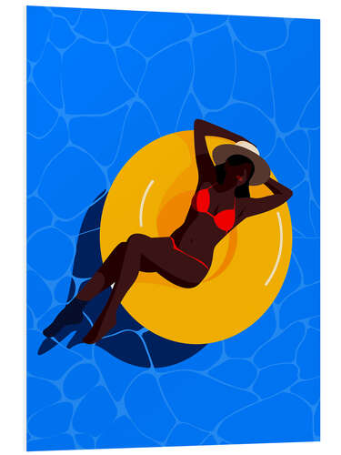 Foam board print Pool girl, yellow