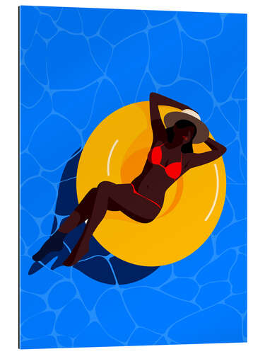 Gallery print Pool girl, yellow