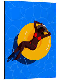 Magnettafel Pool girl, yellow