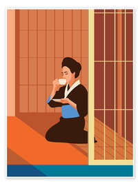 Wall print Japanese tea ceremony - dolceQ