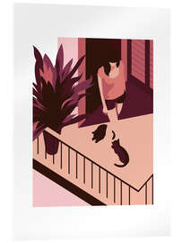 Acrylic print The balcony of the cats - dolceQ