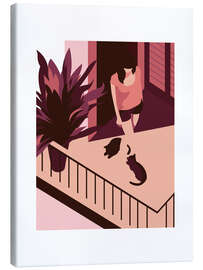 Canvas print The balcony of the cats - dolceQ