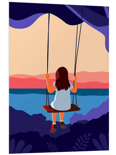 Foam board print Swing girl