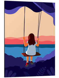 Magnettafel Schaukelmädchen