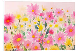 Aluminium print Whimsical Wildflower Meadow I