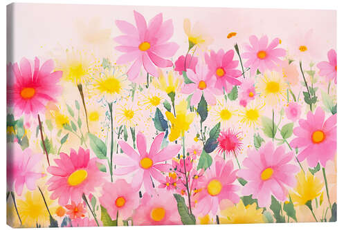 Canvas-taulu Whimsical Wildflower Meadow I