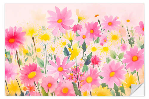 Wall sticker Whimsical Wildflower Meadow I