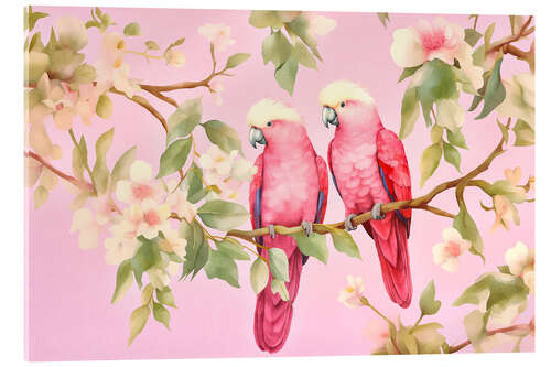 Acrylic print Tropical Birds Romance