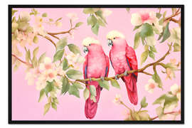 Gerahmter Kunstdruck Tropical Birds Romance