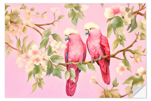 Naklejka na ścianę Tropical Birds Romance