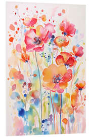 Hartschaumbild Verspielter Wildblumengarten