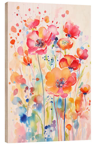 Tableau en bois Whimsy Wildflower Garden