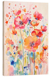 Tableau en bois Whimsy Wildflower Garden - Andrea Haase