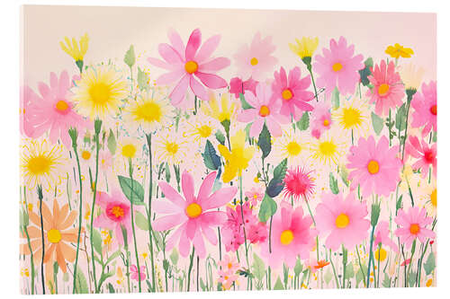 Acrylic print Whimsical Wildflower Meadow II