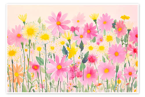 Póster Whimsical Wildflower Meadow II