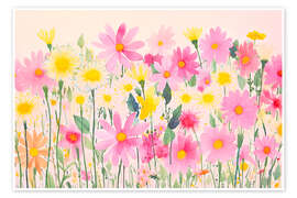 Poster Whimsical Wildflower Meadow II