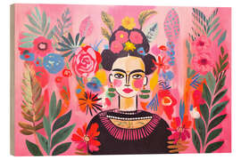Puutaulu Artistic Courage - Mexican Artist Portrait - Andrea Haase