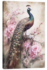 Quadro em tela Peacock Fantasy Flower Garden - Andrea Haase