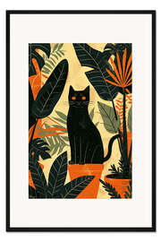Gerahmter Kunstdruck Boho Königs-Kater
